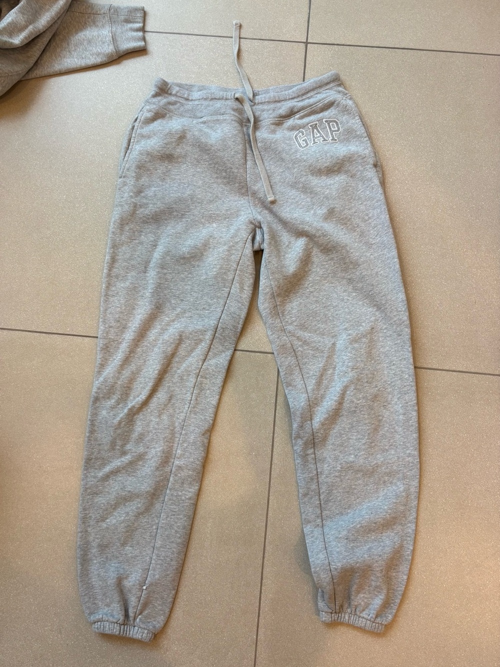 GAP Light Gray Women’s Fleece Joggers with Logo
